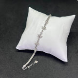 Womens Dragonfly Charm Bracelet in Real 925 Silver