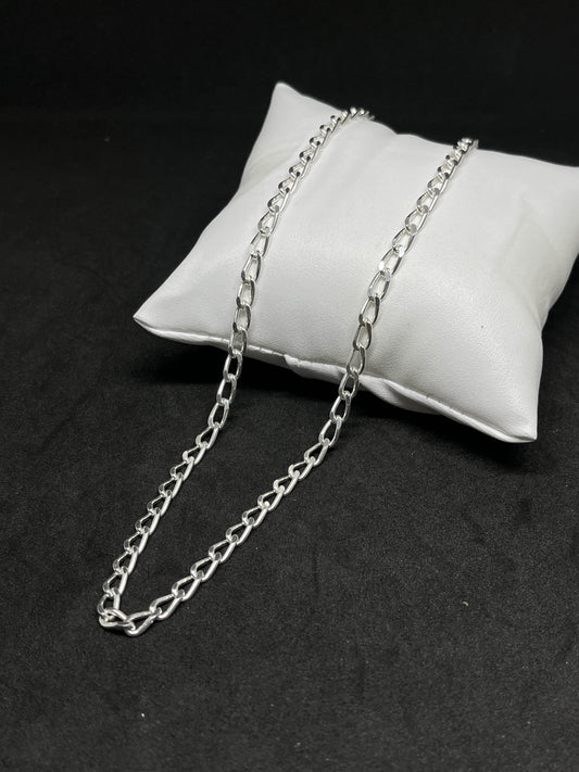 Classic Oval-Link Chain for Men in Real 925 Silver