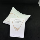 Women’s Enamel & CZ Butterfly Pendant 925 Sterling Silver Chain – Rose-Gold Elegance