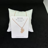 Women’s Leaf Design 925 Sterling Silver Pendant Chain – CZ Studded Elegance