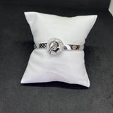 Men’s Horse Kada in 925 Sterling Silver – Black Enamel Detailing