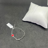 Kids Ladybug Charm 925 Sterling Silver Bracelet