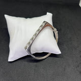 Men’s Chevron Kada in 925 Sterling Silver – CZ Studded Geometric Luxury