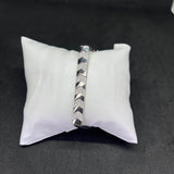 Men’s Chevron Kada in 925 Sterling Silver – CZ Studded Geometric Luxury