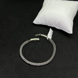Men’s Rope-Weave 925 Sterling Silver Bracelet