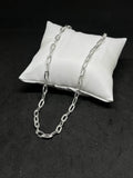 Men’s Rectangular Link Chain in 92.5 Sterling Silver