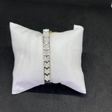 Men’s V-Motif Kada in 925 Sterling Silver – CZ Studded Luxury Band