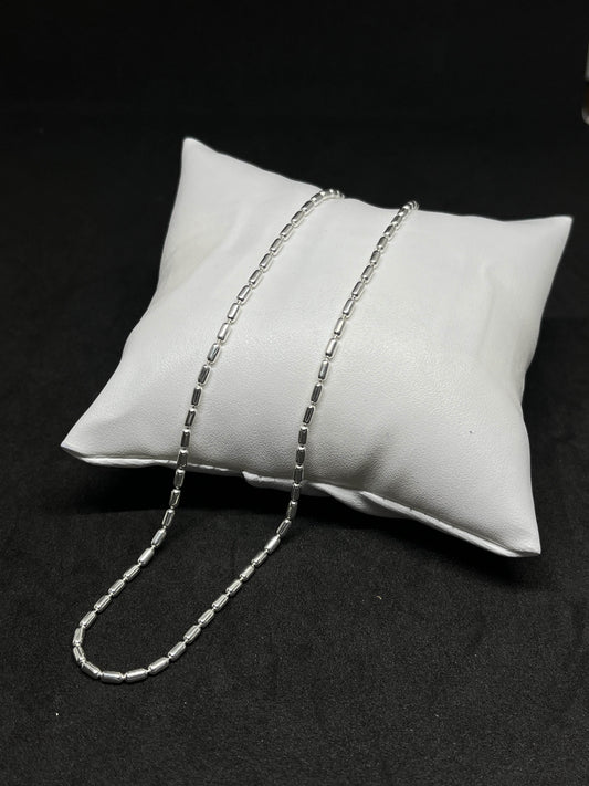 Mens Barrel Link Chain in 925 Sterling Silver