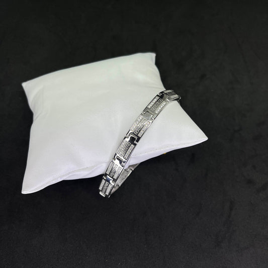 Men’s Greek Key 925 Sterling Silver Bracelet