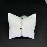 Women’s Enamel Heart Kada in 925 Sterling Silver with Rose Gold Finish & CZ Detailing