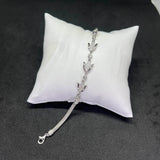 Womens Bloom Elegance Bracelet in Real 925 Silver