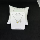 Women’s Infinity Heart & Daisy Pendant 925 Sterling Silver Chain – CZ Studded Elegance