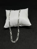 Figaro Link Mens Chain in Real 925 Silver